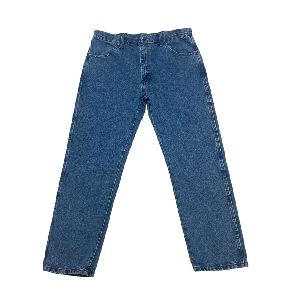 Vintage 90s Rustler Jeans Classic Fit Straight Leg Rigid Blue Jeans
